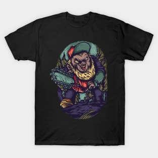 scary wood cutter illustration T-Shirt